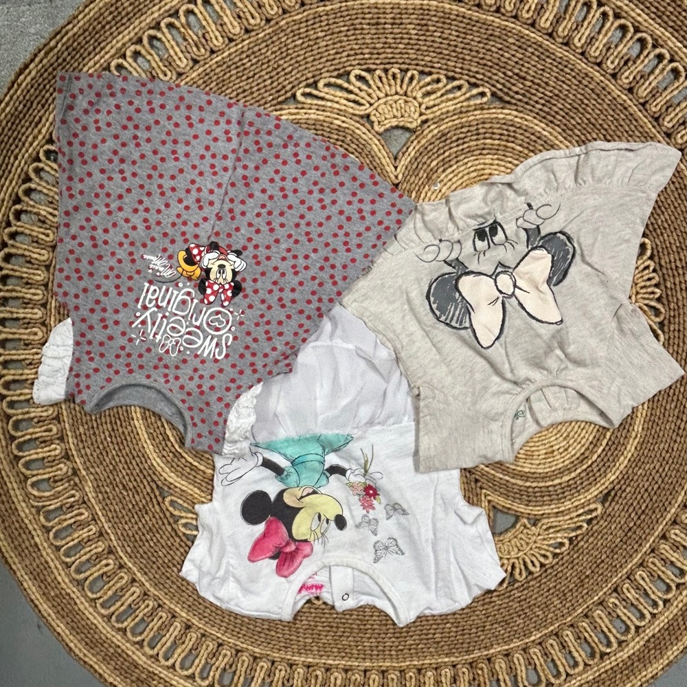 Disney Minnie Mouse Disney World 12-18 months top lot of 3 tops